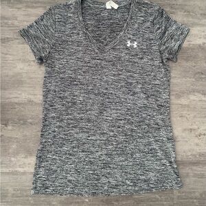 Under Armour Women's Heathered Black V-Neck Tee